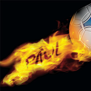 Flaming Football Poster