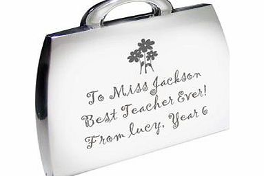 Personalised Flowers Teacher Handbag Compact