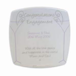 Personalised Flutes Anniversary Square Plate