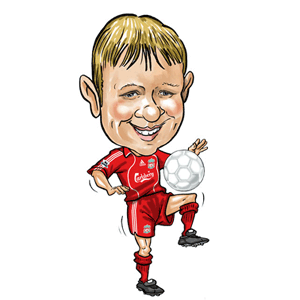 personalised Football Caricatures - Silver Frame
