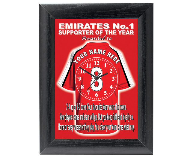 personalised Football Clock - Arsenal (Emirates