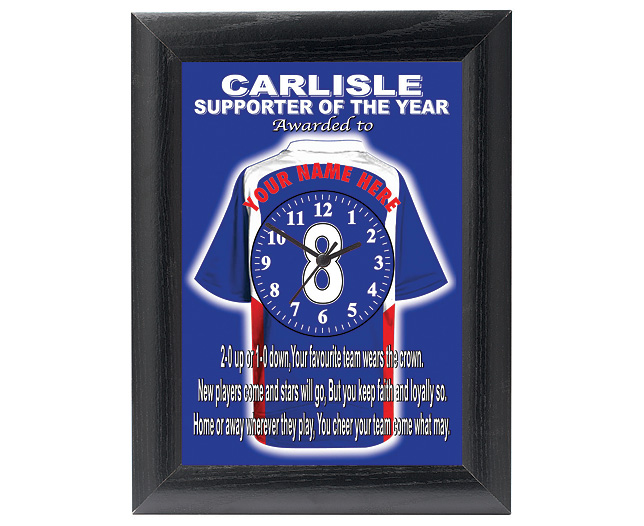 personalised Football Clock - Carlisle United