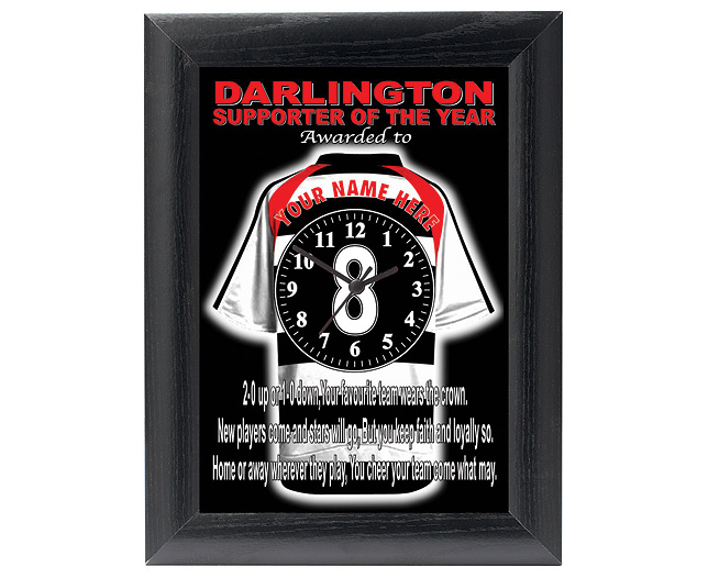 personalised Football Clock - Darlington