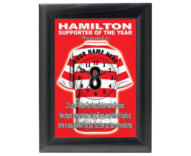 personalised Football Clock - Hamilton
