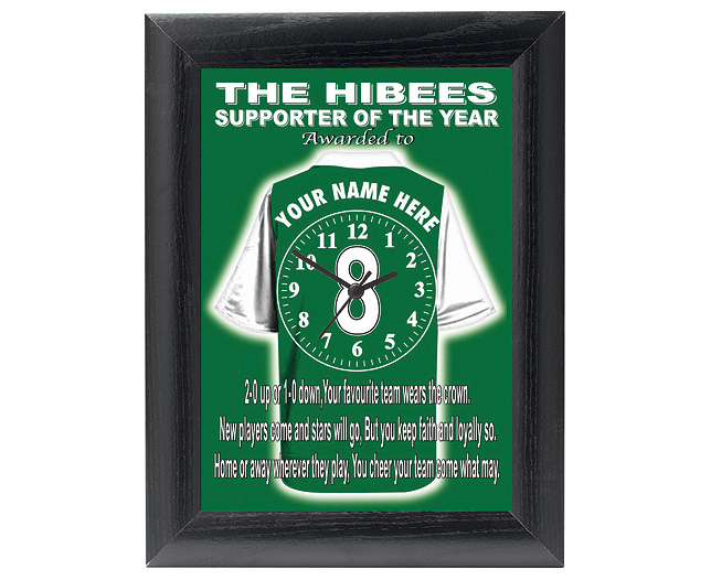 personalised Football Clock - Hibernian (The
