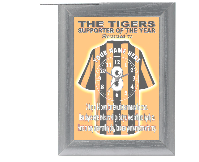 personalised Football Clock - Hull City (The Tigers)