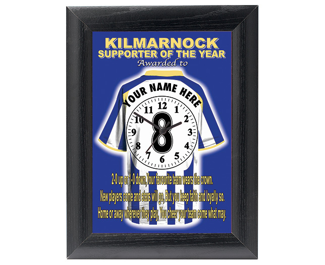 personalised Football Clock - Kilmarnock