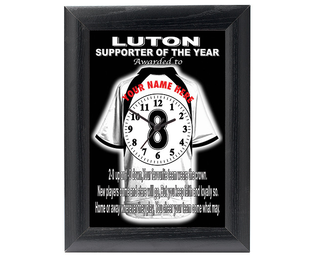 personalised Football Clock - Luton Town