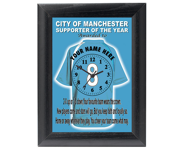 Football Clock - Manchester City (City of Manchester)