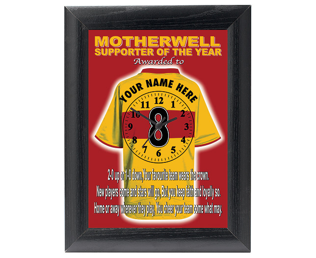 personalised Football Clock - Motherwell