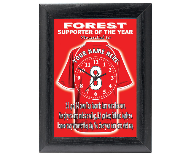 personalised Football Clock - Nottingham Forest (Forest)