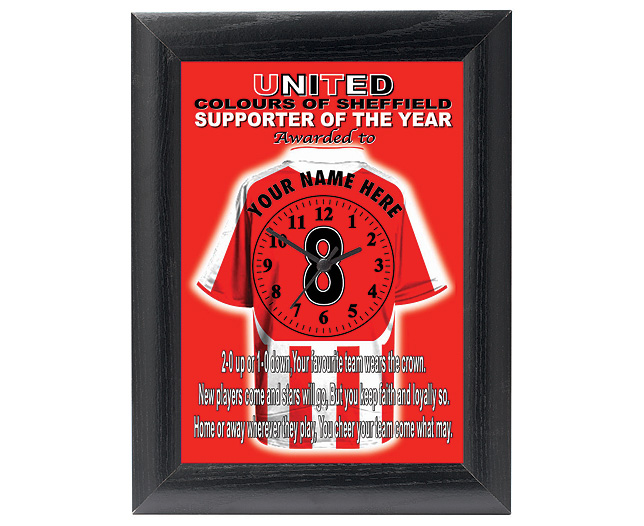personalised Football Clock - Sheffield Utd