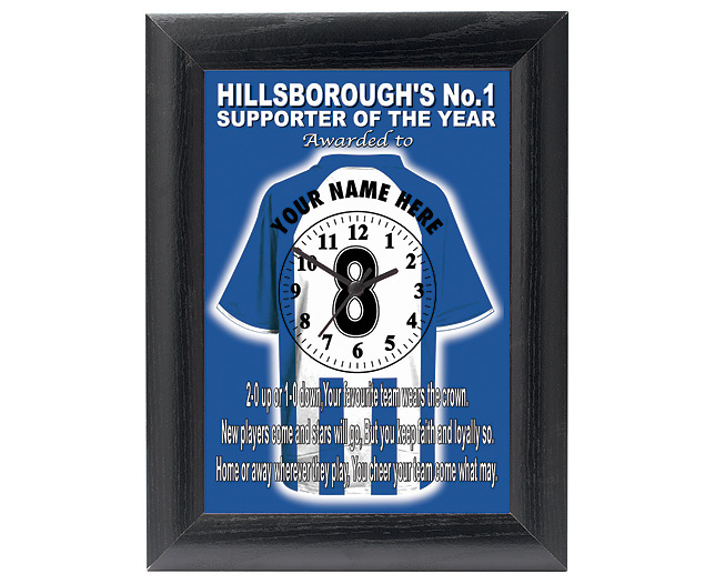 personalised Football Clock - Sheffield