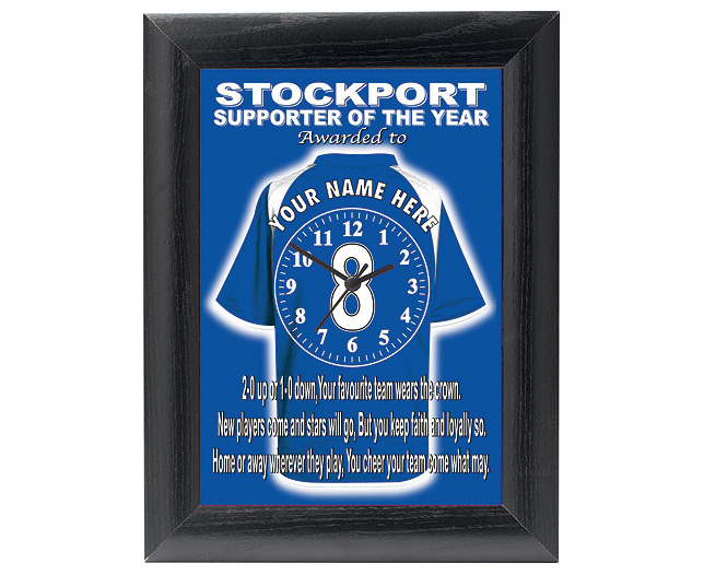 personalised Football Clock - Stockport