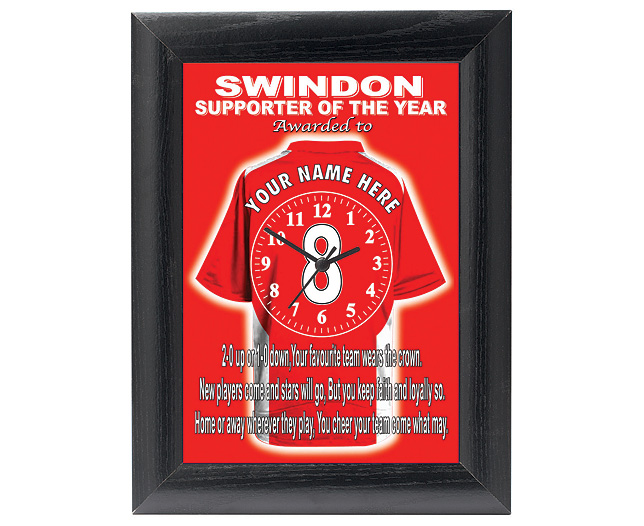personalised Football Clock - Swindon Town