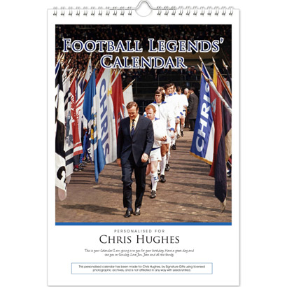 Personalised Football Legends A4 Calendar - Leeds