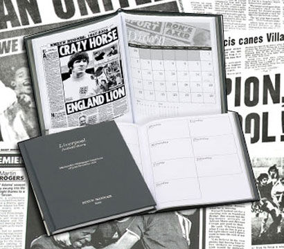 personalised Football Team Hardback Diary