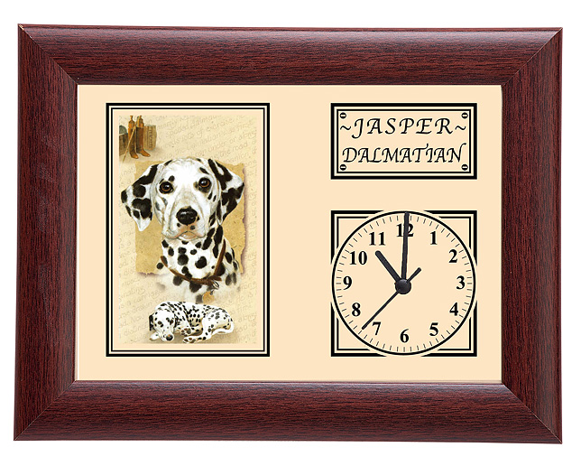 personalised Framed Dog Breed Clock - Dalmatian