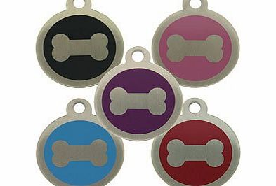 Personalised FREE Personalised Engraved 32mm Stainless Steel Pet ID Tag Dog Bone Design