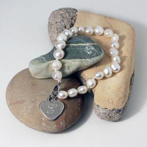 Personalised Freshwater Pearl White Bracelet