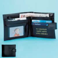 Personalised Gents Leather Message Wallet