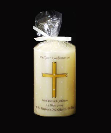Personalised Gift CONFIRMATION CANDLE.