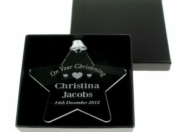 Personalised Gift Ideas Personalised christening star keepsake: girl, Special christening star, Engraved christening gift idea