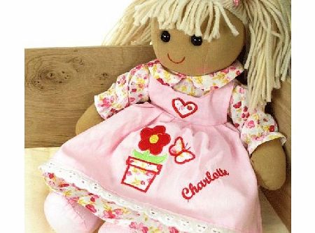 Personalised Gift Ideas Personalised New born baby girl gift Handmade blonde rag doll keepsake