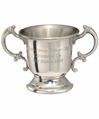 Personalised Gift PEWTER BABY CUP.