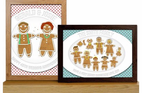 Personalised Gingerbread Family Poster