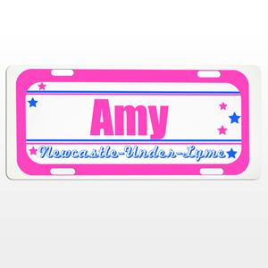 Personalised Girls Licence Plate