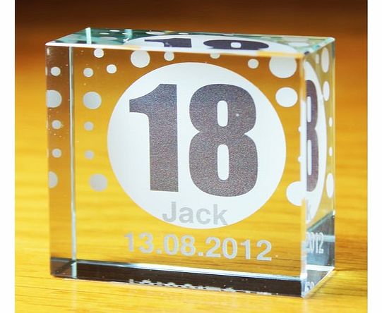 Personalised Glass Token with Spots Design