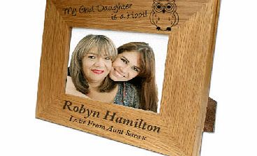 Personalised God Daughter Oak 6 x 4 Photo Frame
