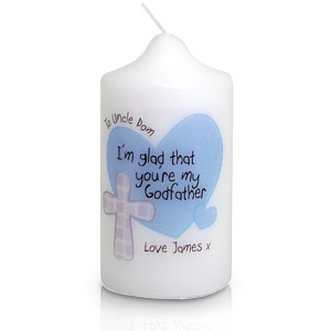 personalised Godfather Candle
