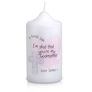 personalised Godmother Candle