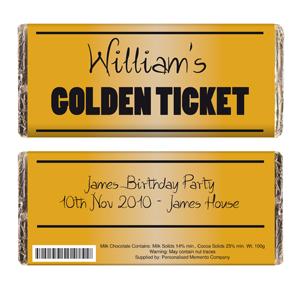 Personalised Golden Ticket