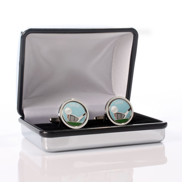 Personalised Golf Club and Ball Cufflinks