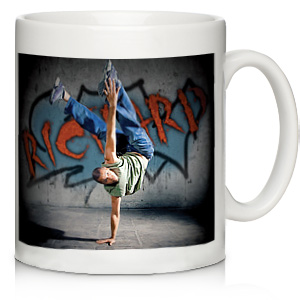 Personalised Graffiti Breakdancing Mug