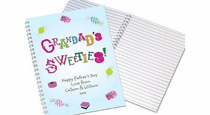 Personalised Grandads Sweeties A5 Notebook