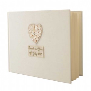Personalised Guest Books - Mother Of Pearl Heart