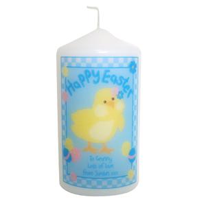 Personalised Happy Easter Chick Candle