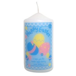 Personalised Happy Easter Eggs Candle