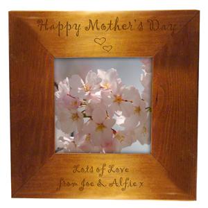 Personalised Happy Mothers Day Wooden Frame