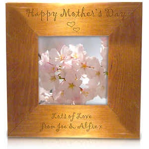 personalised Happy Mothers Day Wooden Photo Frame