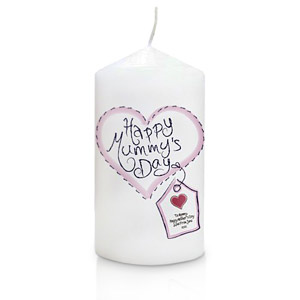 Personalised Happy Mummys Day Candle
