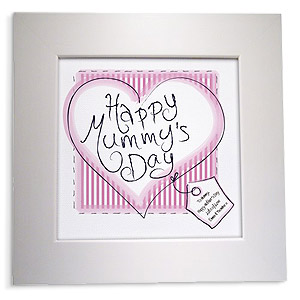 personalised Happy Mummys Day Framed Printed