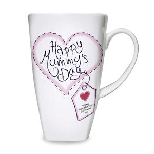 Personalised Heart Stitch Happy Mummys Day Tall
