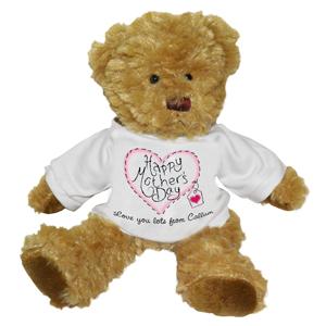 Personalised Heart Stitch Mothers Day Teddy