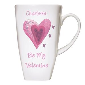 Personalised Heart Tall Latte Mug