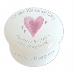 personalised Hearts Trinket